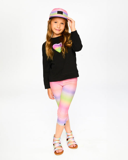 Deux par Deux Bio-Baumwolljersey Capri Bunt Multi US 6 Mädchen 3