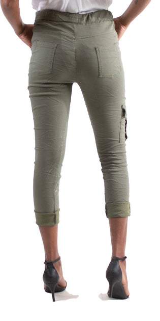 GIGI MODA Umbria Cropped Pants Grey One Size 4