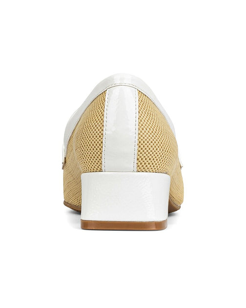 Donald Pliner Tristinar Raffia Loafer Pump White US 7.5 3