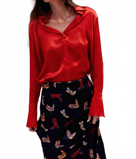 Catherine Gee Daria French Cuff Blouse Multi Medium 2