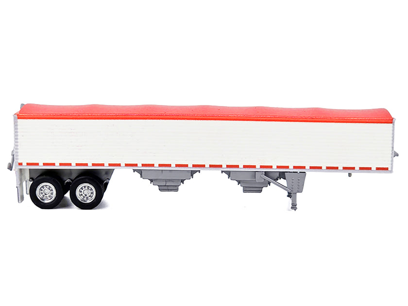 HO Logistics Covered Grain Trailer Weiß Rot 1/87 3
