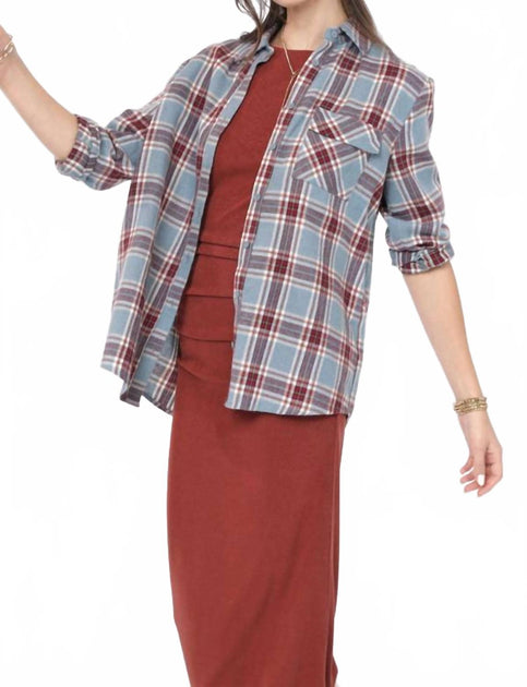 Sadie & Sage Flannel Cure Shirt Multi Large 2