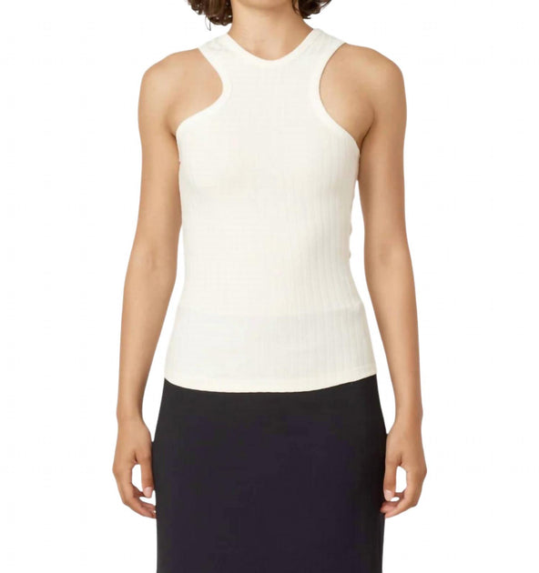 NOMIA Asymmetric Tank Top Beige Large 2