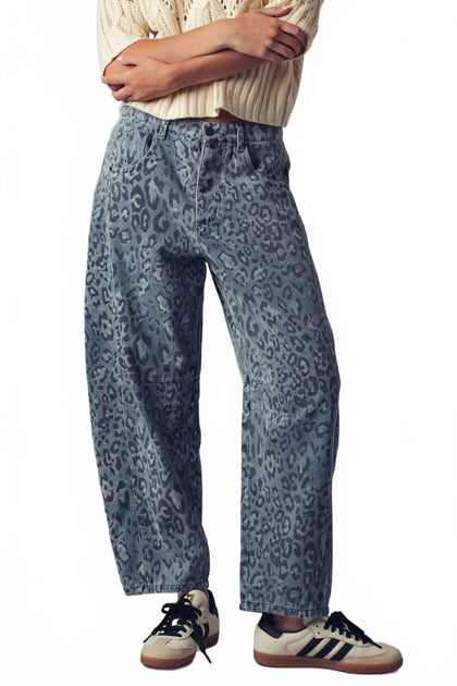 Urban Daizy Relaxed Straight Denim Pants Blue Medium 2