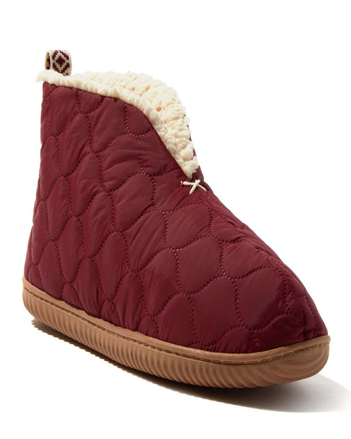 Dearfoams Warm Up Bootie House Shoe Multi Small 2