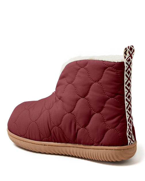 Dearfoams Warm Up Bootie House Shoe Multi Small 3