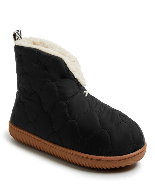 Dearfoams Warm Up Bootie House Shoe Beige Small 2