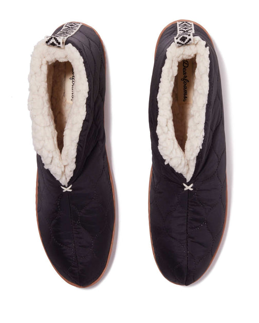 Dearfoams Warm Up Bootie House Shoe Beige Small 4