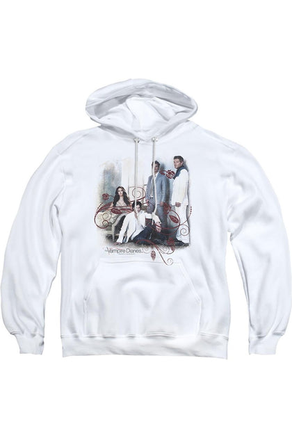 Gildan Vampire Diaries 3+1 Adult Hooded Sweatshirt White Medium 2