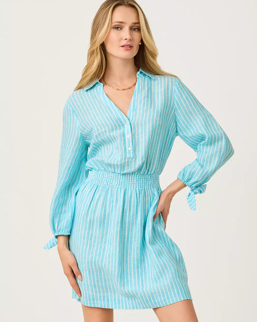 Lilly Pulitzer Abralynn Linen Shirtdress Multi US 0 3
