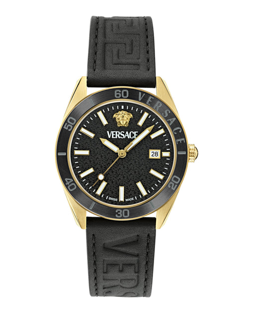 Versace V-Dome Watch Gold Black 2