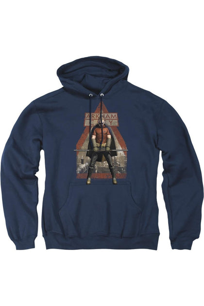 Gildan Batman Arkham City Robin Hoodie Blue Large 2