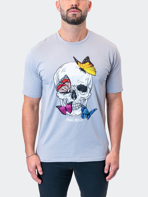 Maceoo Butterfly T-Shirt Grey/White 4XL 2
