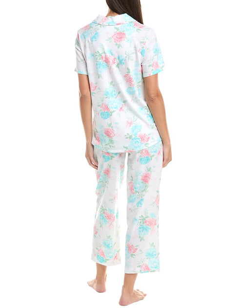 Carole Hochman 2pc Top & Pant Pajama Set White Medium 3