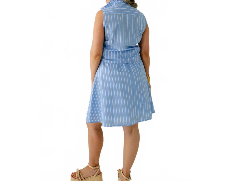 Jade Cierra Stripe Dress Blue XS 3