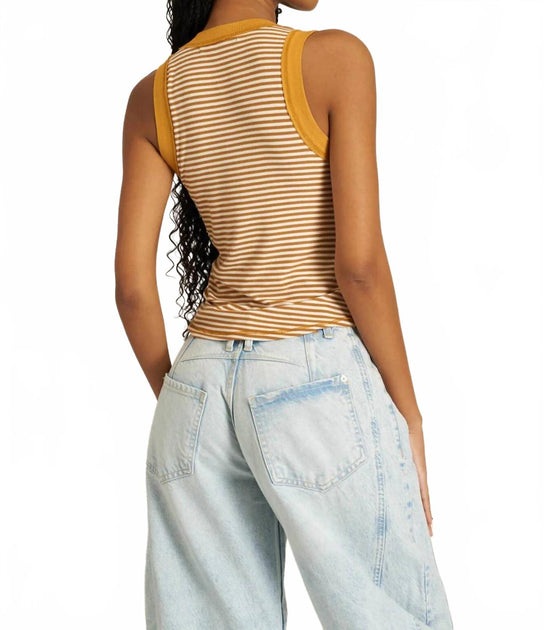 Pro-Ject Hits Different Gestreiftes Tank Top Orange Large 3