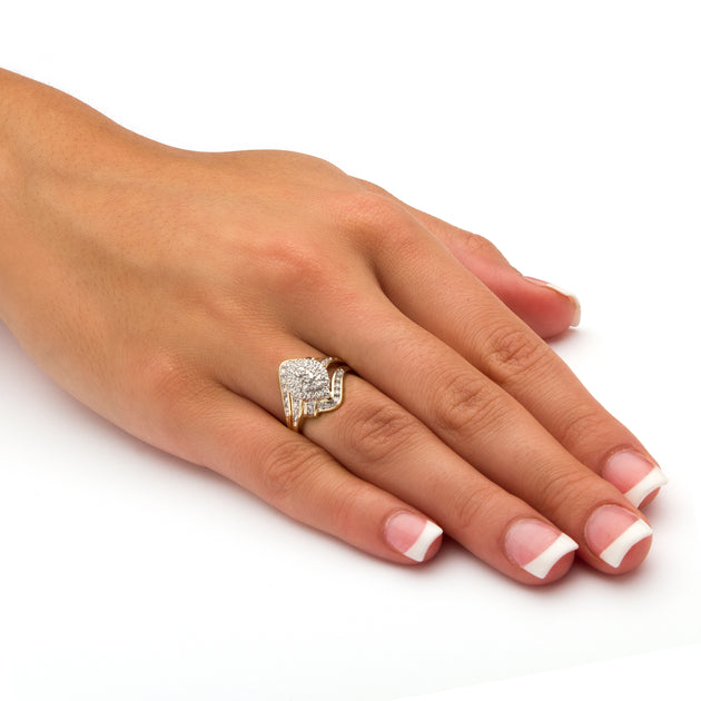 Palm Swirled Cluster Ring Silver US 10 4