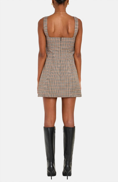 Amanda Uprichard Soho Skort Romper Brown Small 4