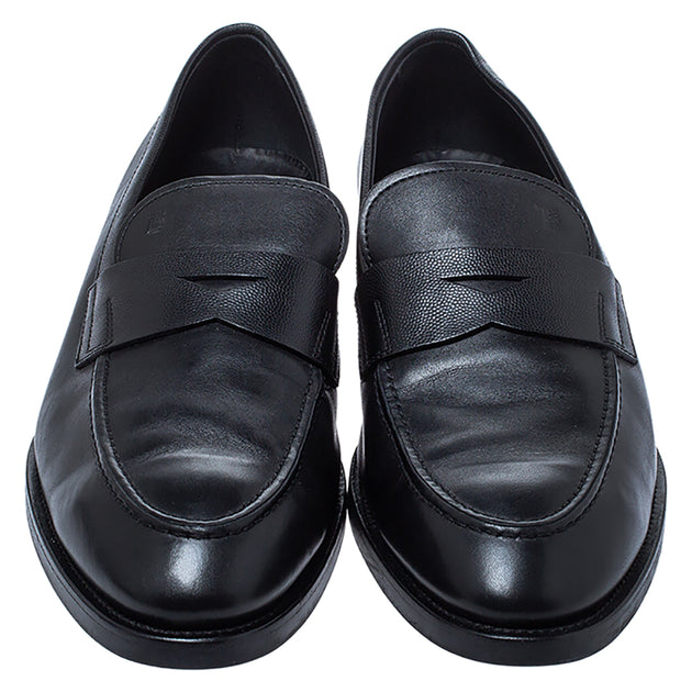 Tod's Leather Penny Loafers Black EU 44.5 4