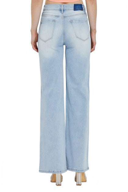 RISEN Vecca V Waist Wide Leg Jeans Blue 25 3
