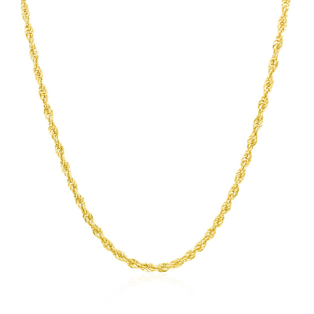FASHNZFAB Light Rope Chain Yellow Gold 2.00 mm 3