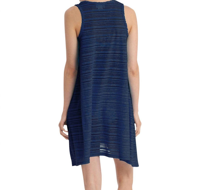Taylor V-Neck Handkerchief Dress Blue Large 3