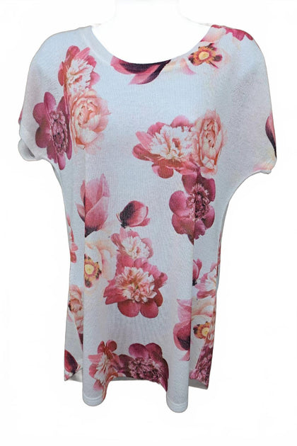 Avery Light Floral Short Sleeve Blouse Multicolor Medium 2