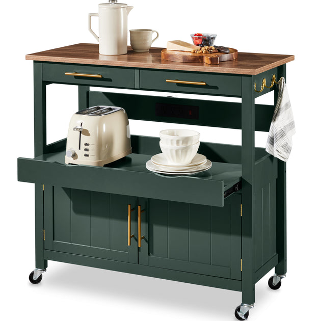 Best Choice Products 36in Rolling Kitchen Island Cart 2