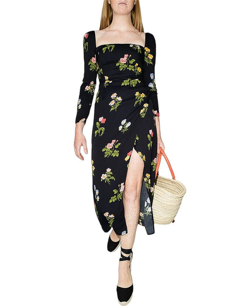 Adele Berto Midi Dress Black US 4 2