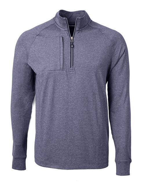Cutter & Buck Adapt Eco Knit Heather Quarter Zip Pullover Black XXLarge Tall 4