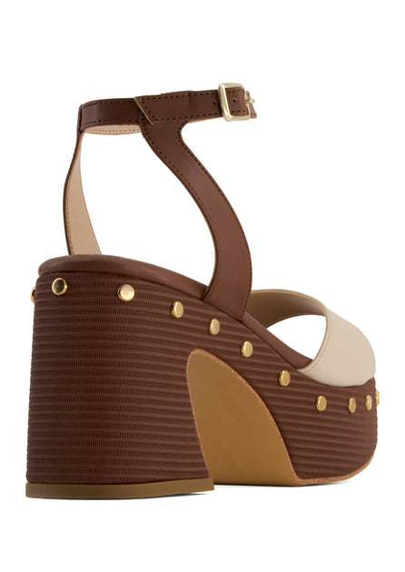 Andrea Women's Heeled Platform Sandals Brown US 7 3
