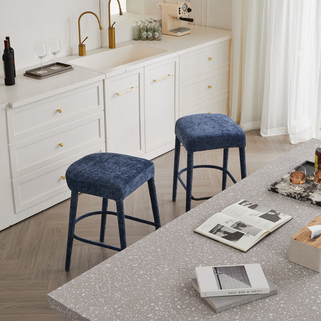 Streamdale Backless Bar Stool Blue 3