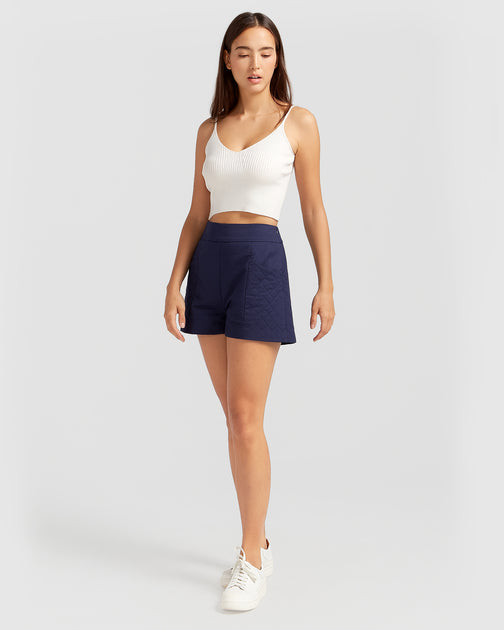 Belle & Bloom A Kind Of Magic Quilted Shorts Blue Small 3