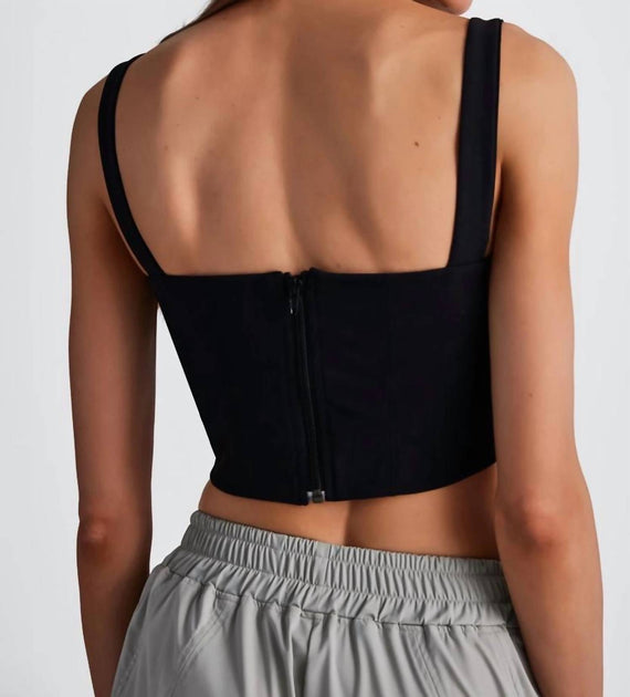IN/ONE Kira Sport Corset Crop Top Schwarz Medium 3