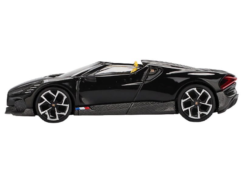 Mini GT Bugatti W16 Mistral Modellauto Schwarz 1/64 3