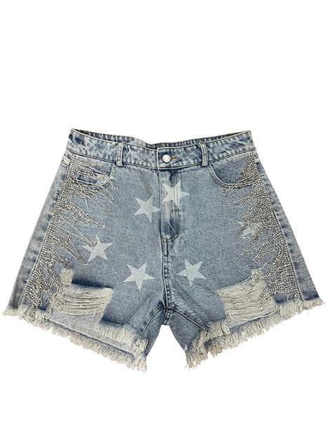 Blue B Star Of The Show Denim Shorts Blue Small 2