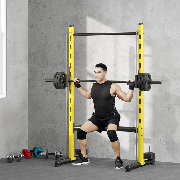 Hivvago Squat Rack with Pull Up Bar and Adjustable Bench 5