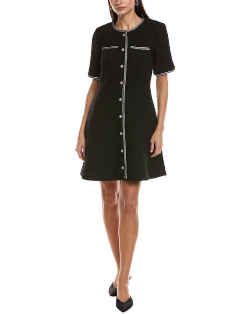 CeCe Tweed Minikleid Schwarz US 6 2