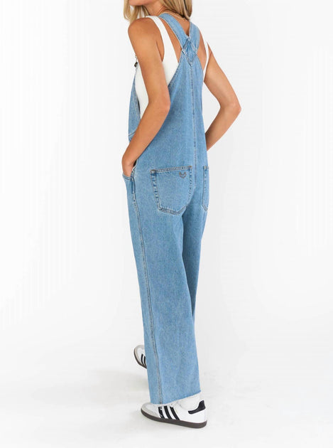 Show Me Your Mumu Marfa Denim Overalls In Vintage Blue | ShopSimon