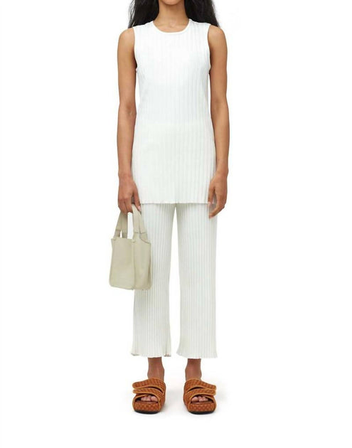 Simon Miller Wide Crop Rib Adler Pant White Medium 2