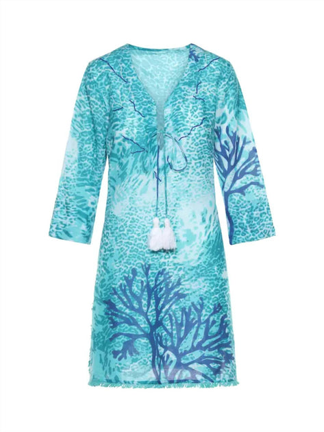 KikiSol Fringe Dress Blue Medium 4