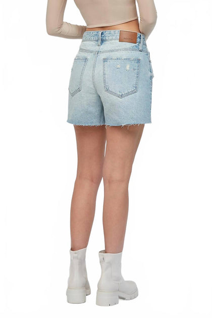 HIDDEN Riley Denim Boyfriend Shorts Blue XS 3
