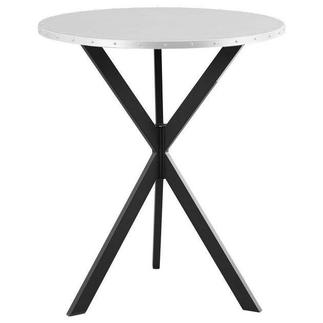 Hivvago 36 Inch Bar Table Silver 2