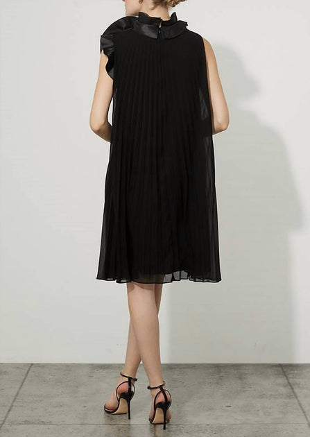Joseph Ribkoff Robe Plissée Trapèze Noire US 4 4