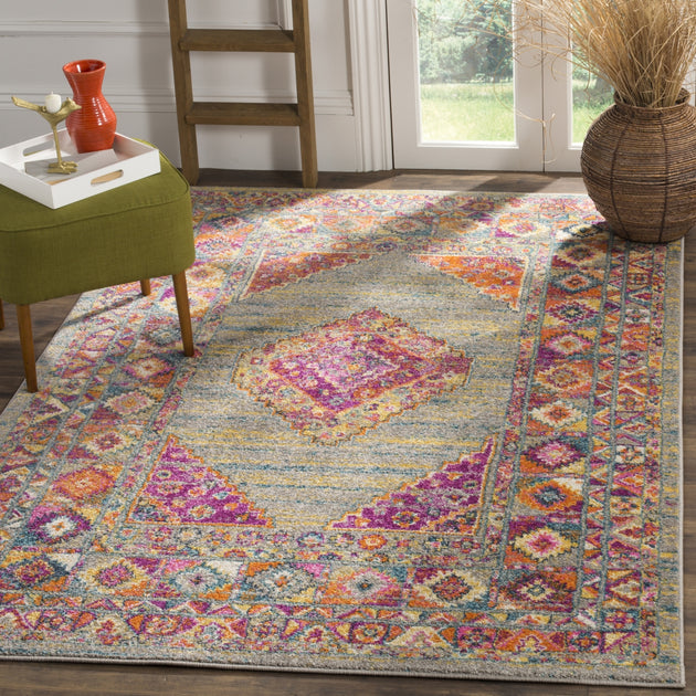 Safavieh MAD133 Area Rug Light Grey/Fuchsia 2