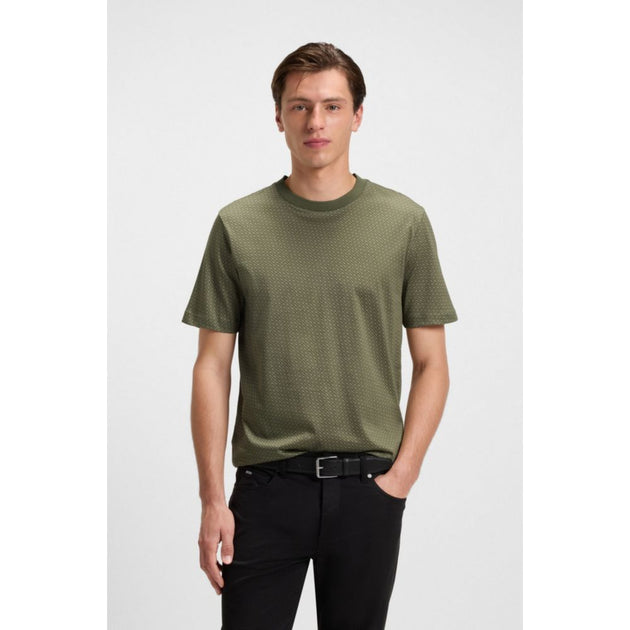Boss Mercerized Cotton T-Shirt Green XXL 4