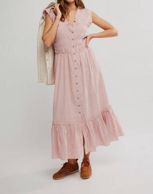 free people desert daze midi dress Free People Desert Dazed Midi Dress In Pale Mauve