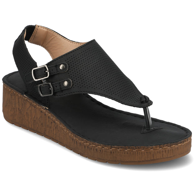 Journee Collection McKell Sandal Black 6.5 2