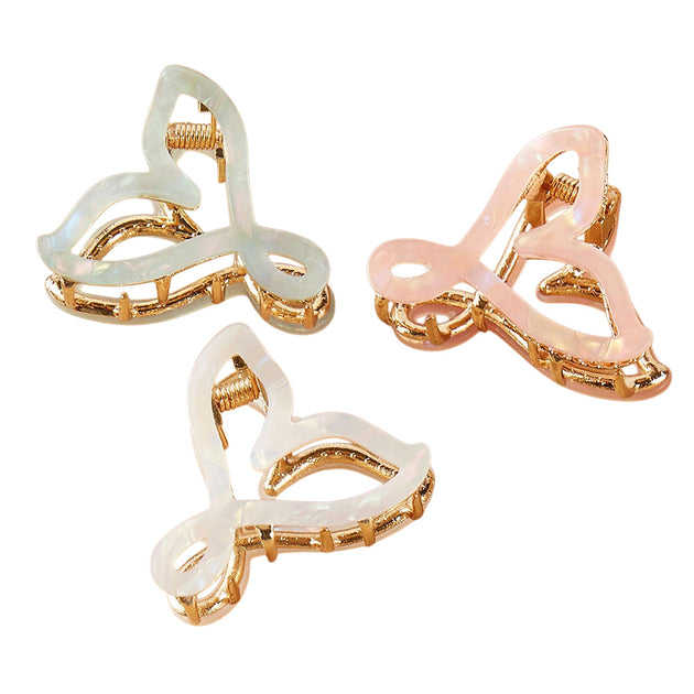 FASHNZFAB 3PCS Offene Schleife Haarspangen Multi 4