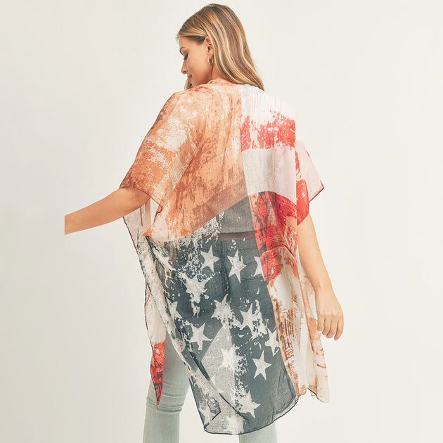 TRUEDAMES Kimono Poncho Multicolore Taille Unique 5
